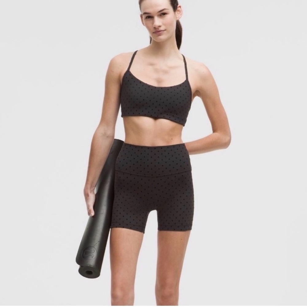 lululemon Athletic Viral Black Polka Dot Women's Athletic Sports Bra